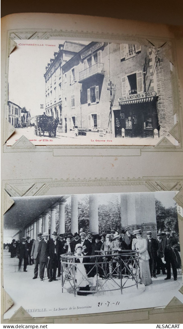 album de plus de 120 cartes sur contrexéville et vittel , avec des cartes photos