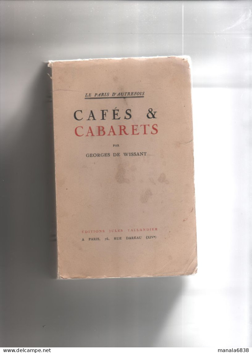 Cafés Et Cabarets De Wissant Le Paris D'Autrefois 1928 - Ile-de-France