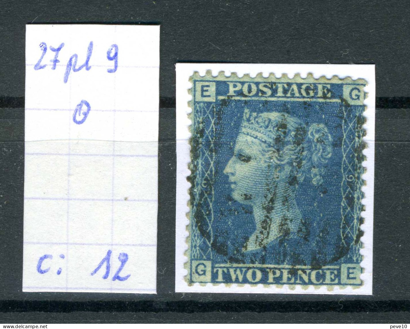 Grande-Bretagne   N°  27  Planche 9 - Used Stamps