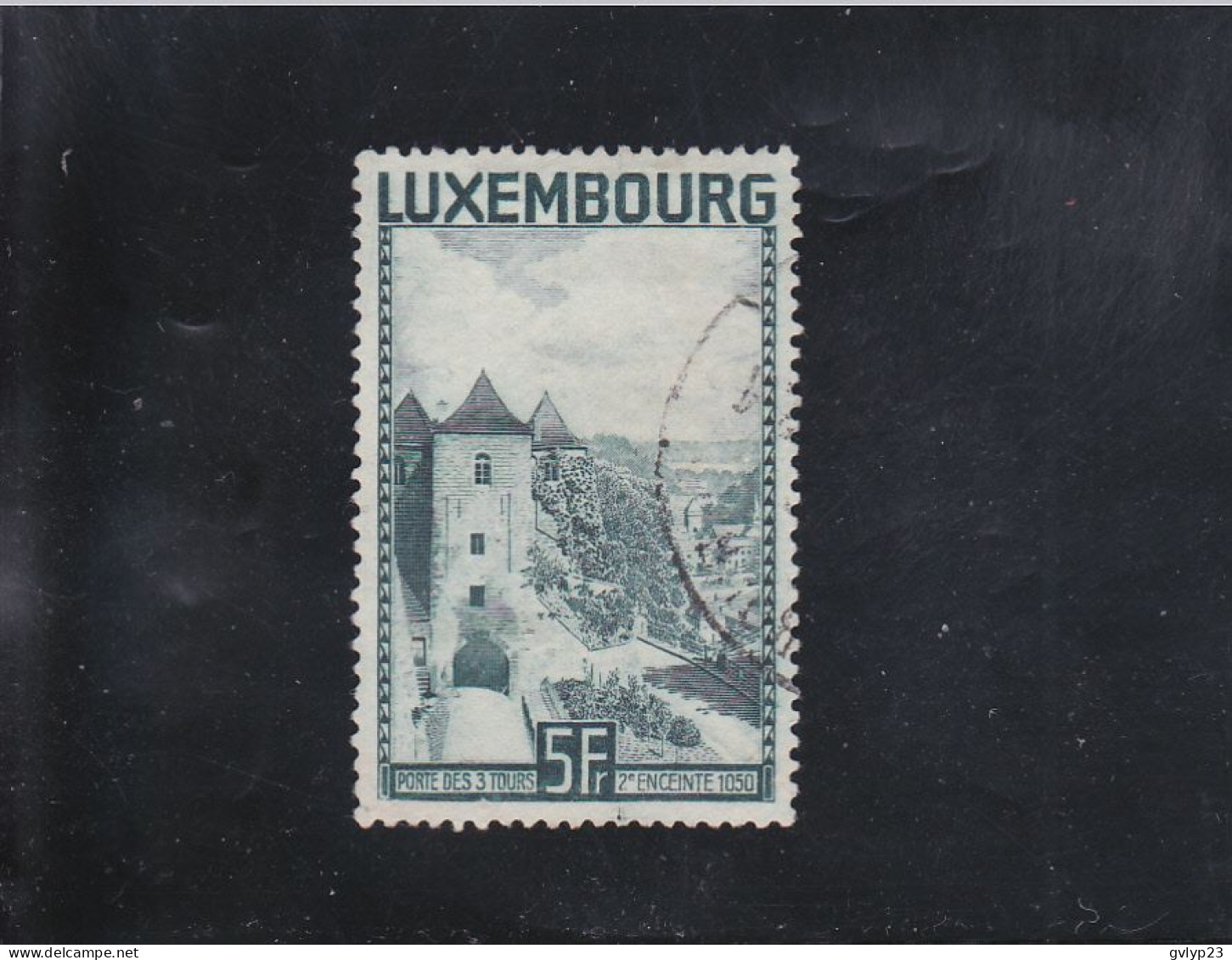 PORTE DES TROIS TOURS 5F VERT-BLEU  OBLITéRé N° 251 YVERT ET TELLIER 1934 - Gebraucht