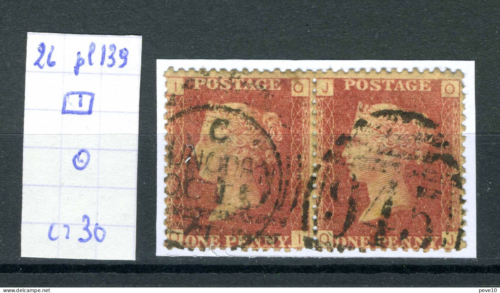 Grande-Bretagne   N°  26  Planche 139 En Paire - Used Stamps