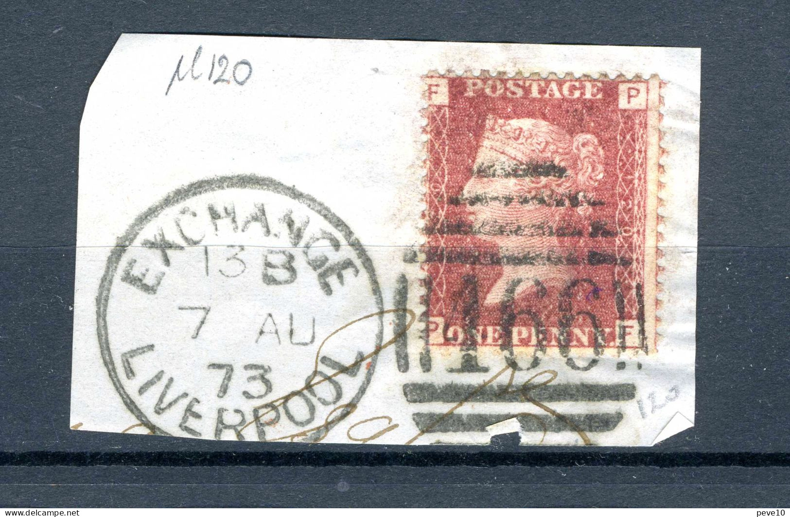 Grande-Bretagne   N°  26  Planche  120 Sur Fragment - Used Stamps