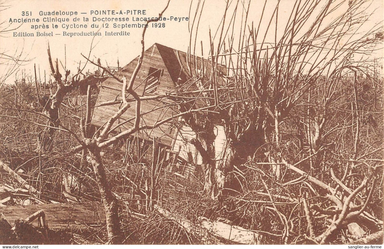 CPA GUADELOUPE POINTE A PITRE ANCIENNE CLINIQUE DE LA DOCTORESSE LACASCADE PEYRE APRES LE CYCLONE - Pointe A Pitre