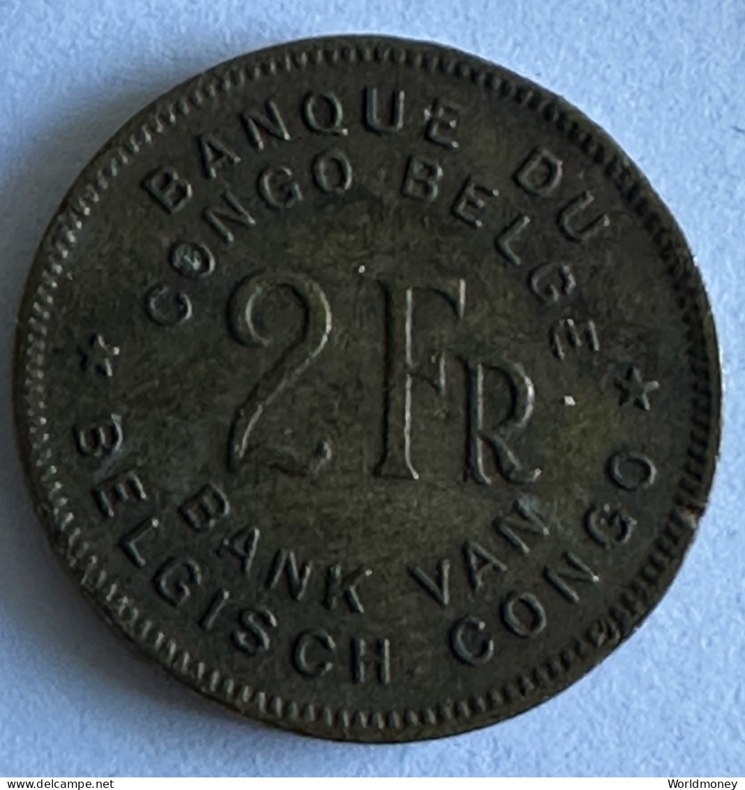 Belgian Congo 2 Francs 1947 - 1945-1951: Régence