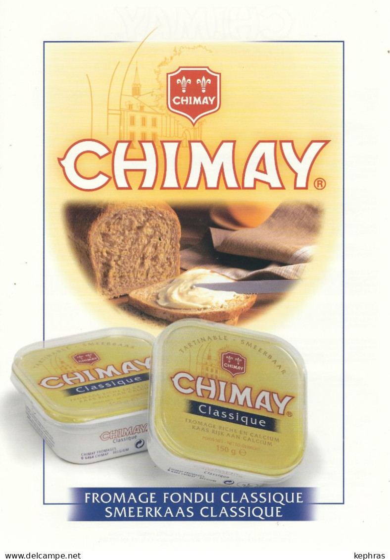 CHIMAY  - POSTER PUBLICITE - Format A4 - Recto-Verso - Fromage De Chimay - Fromage Fondu Classique - Affiches