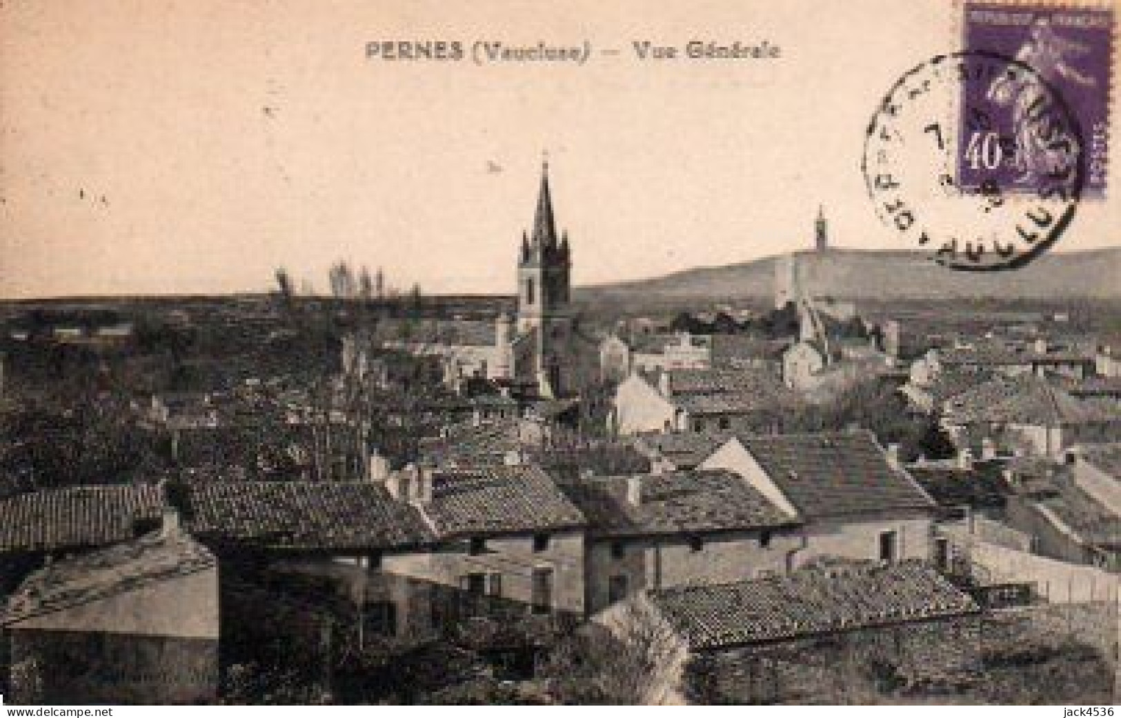 Carte Postale Ancienne - Circulé - Dép. 84 - PERNES - Vue Générale - Pernes Les Fontaines