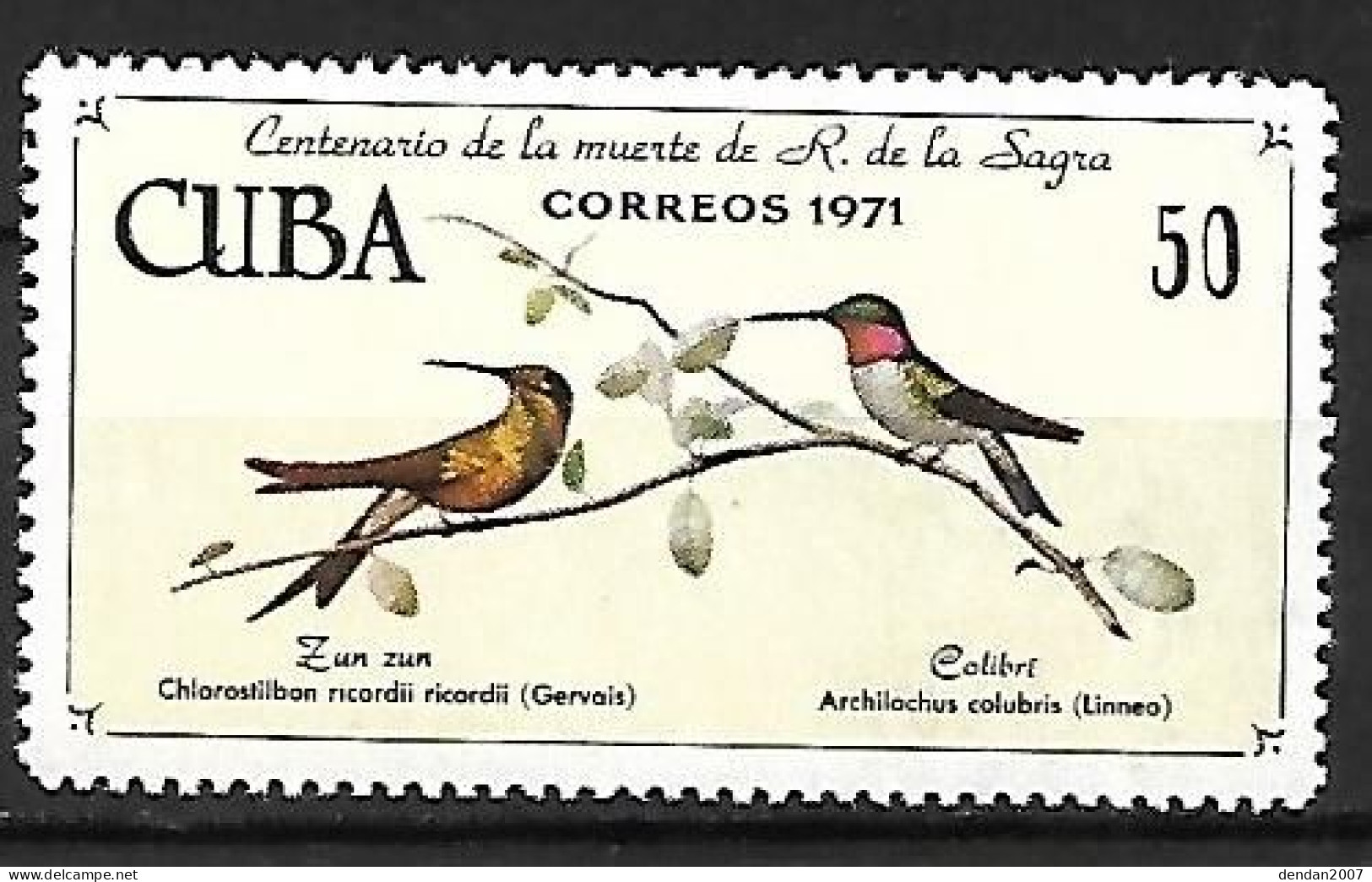 Cuba - MNH ** 1971 :    Cuban Emerald -   Riccordia Ricordii + Ruby-throated Hummingbird -  Archilochus  Colubris - Colibris