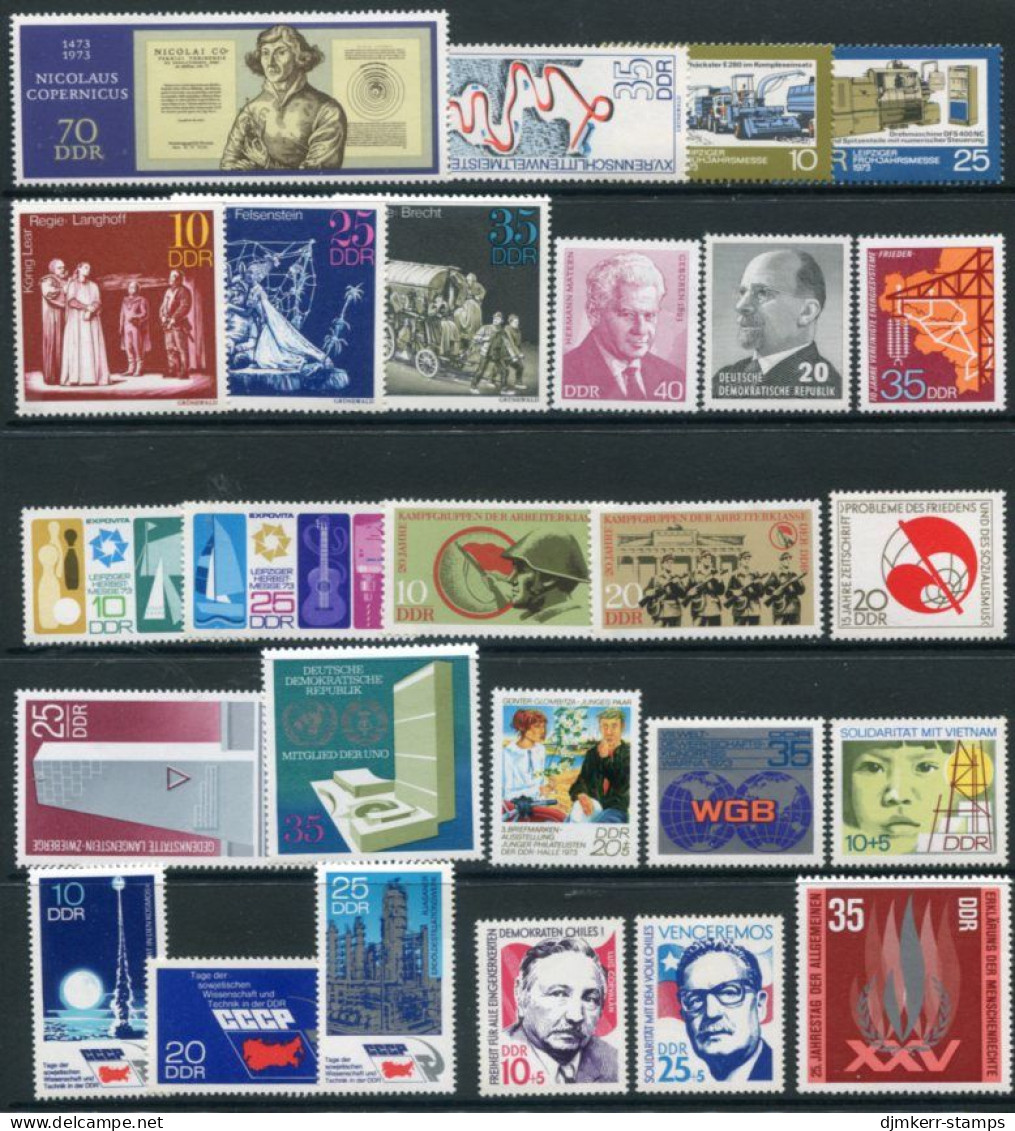 DDR / E. GERMANY 1973 Eighteen Commemorative Issues MNH / **. - Unused Stamps