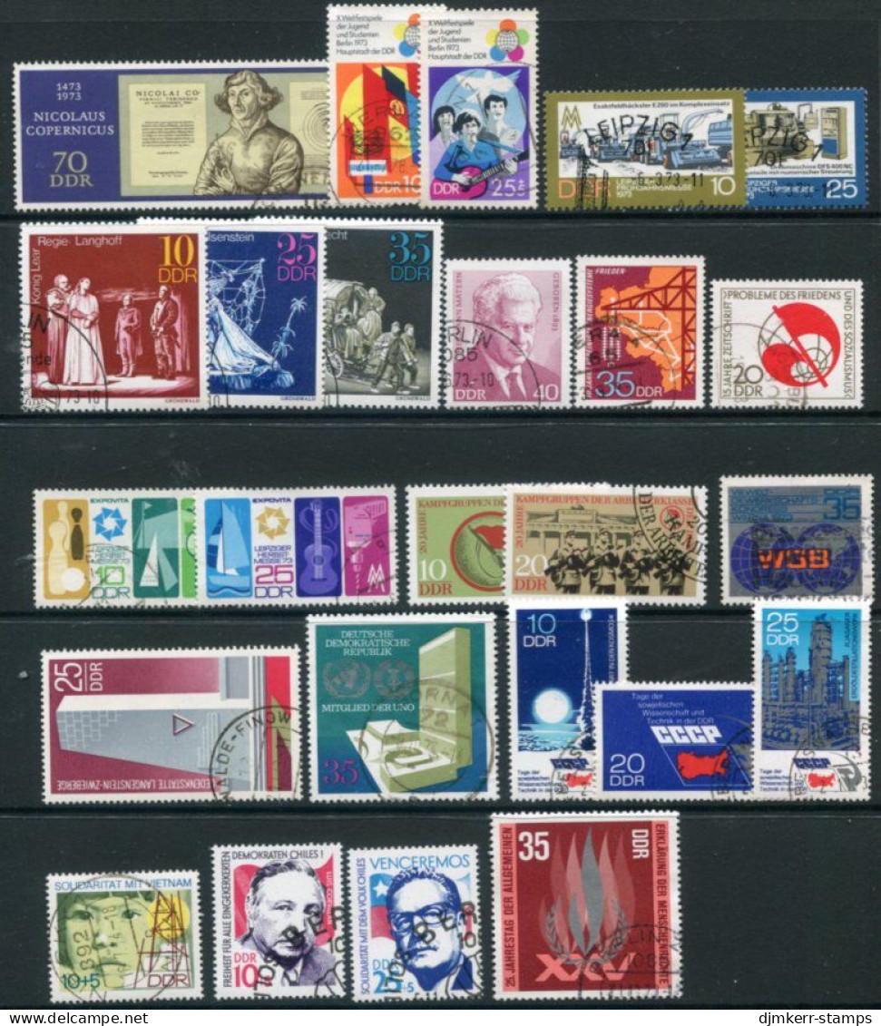 DDR / E. GERMANY 1973 Sixhteen Commemorative Issues Used - Oblitérés