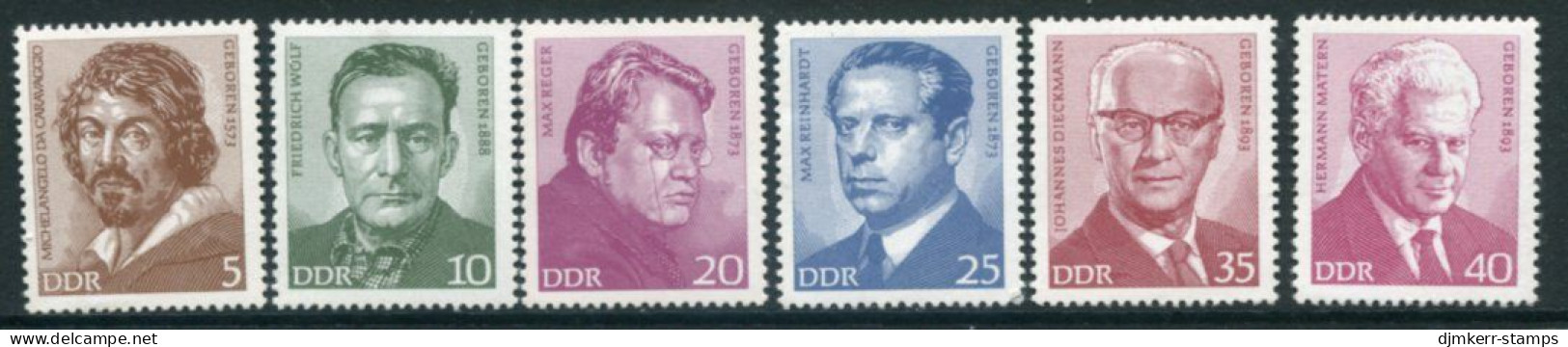 DDR / E. GERMANY 1973 Personalities MNH / **.  Michel 1815-19 - Unused Stamps