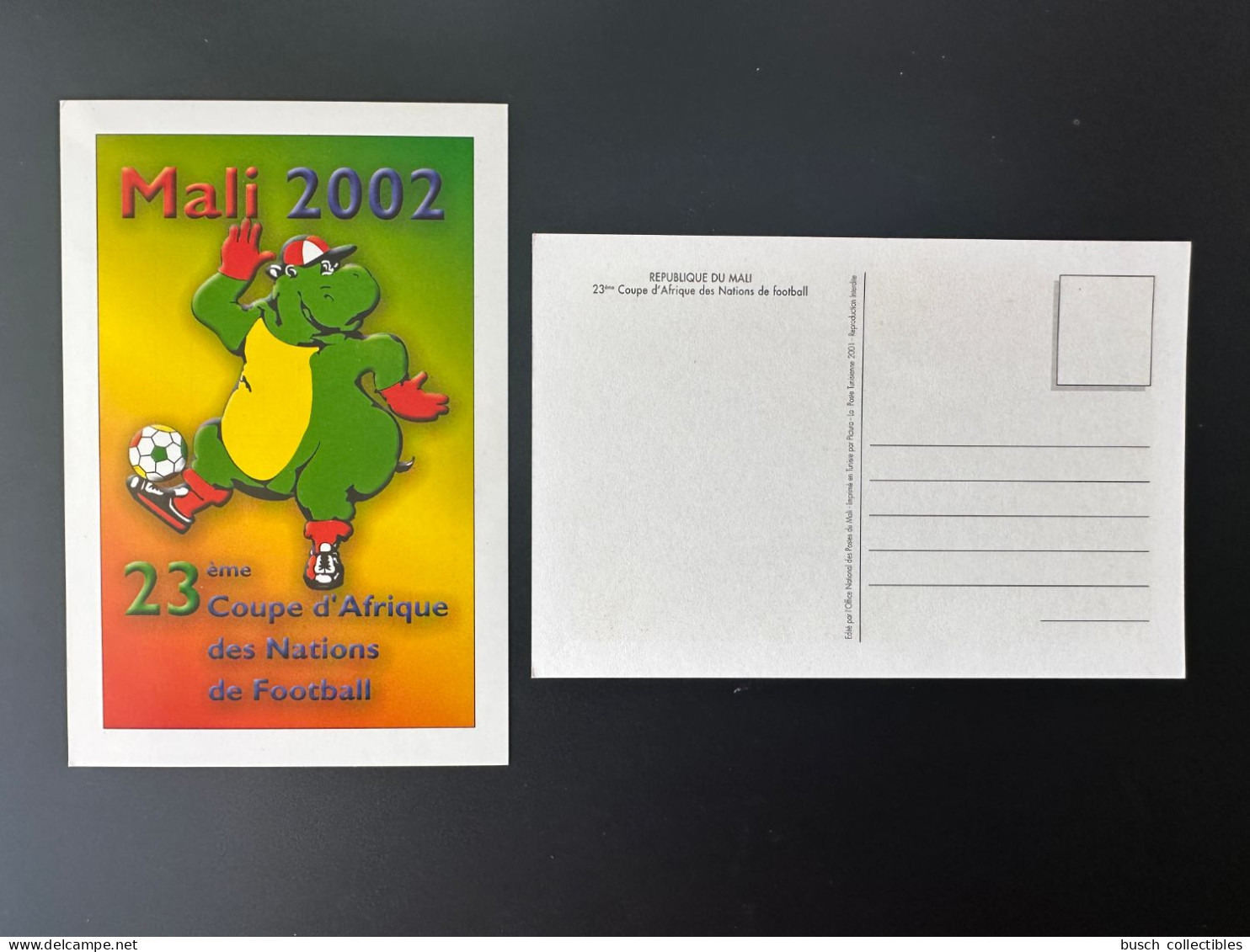 Mali 2001/2002 Postcard Carte Postale Mascotte Mascot 23ème Coupe D'Afrique Nations Football Soccer Fußball CAF CAN - Fußball-Afrikameisterschaft