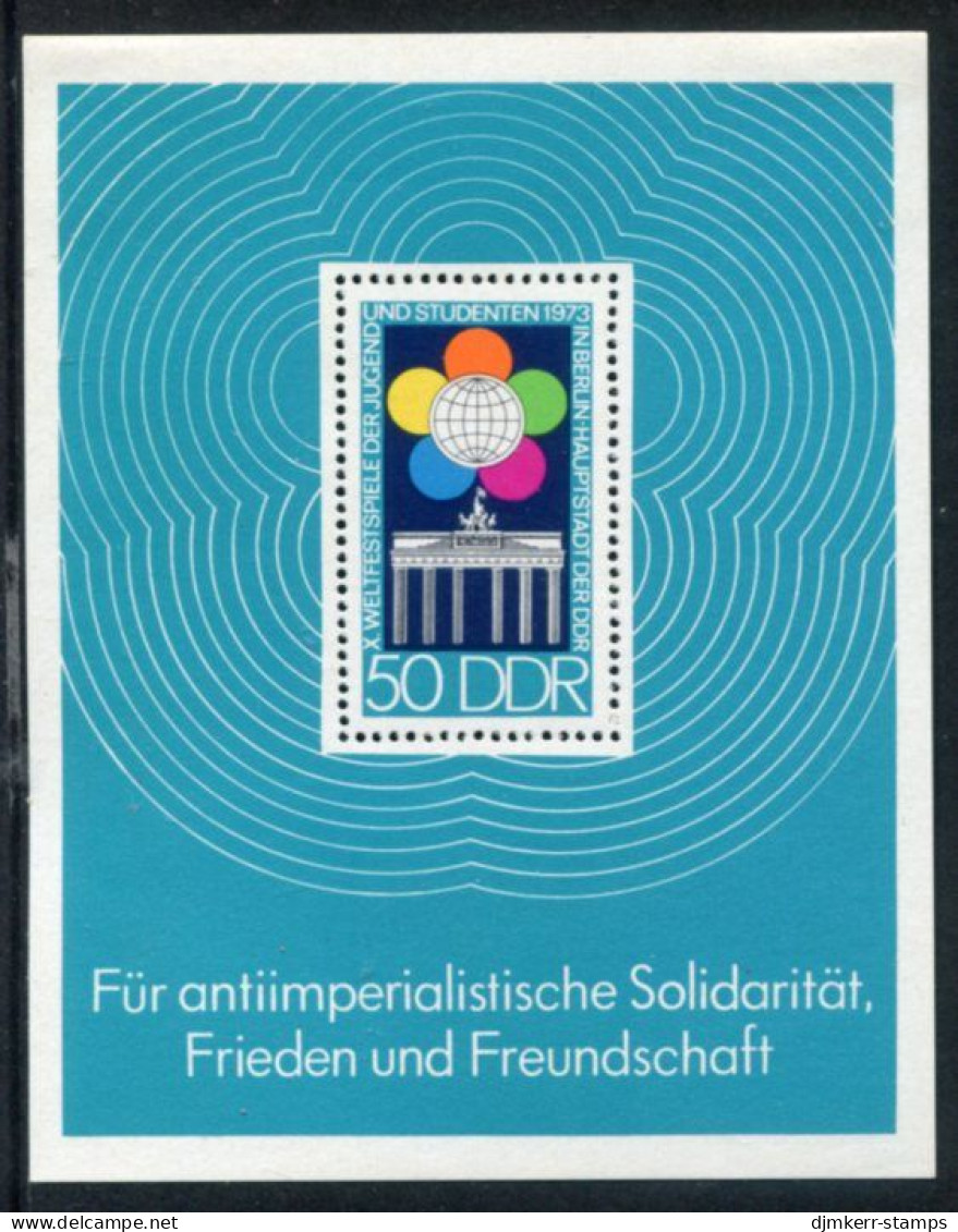 DDR / E. GERMANY 1973 Youth And Student Festival (7 + Block) MNH / **.  Michel 1829-30, 1862-66, Block 38 - Unused Stamps