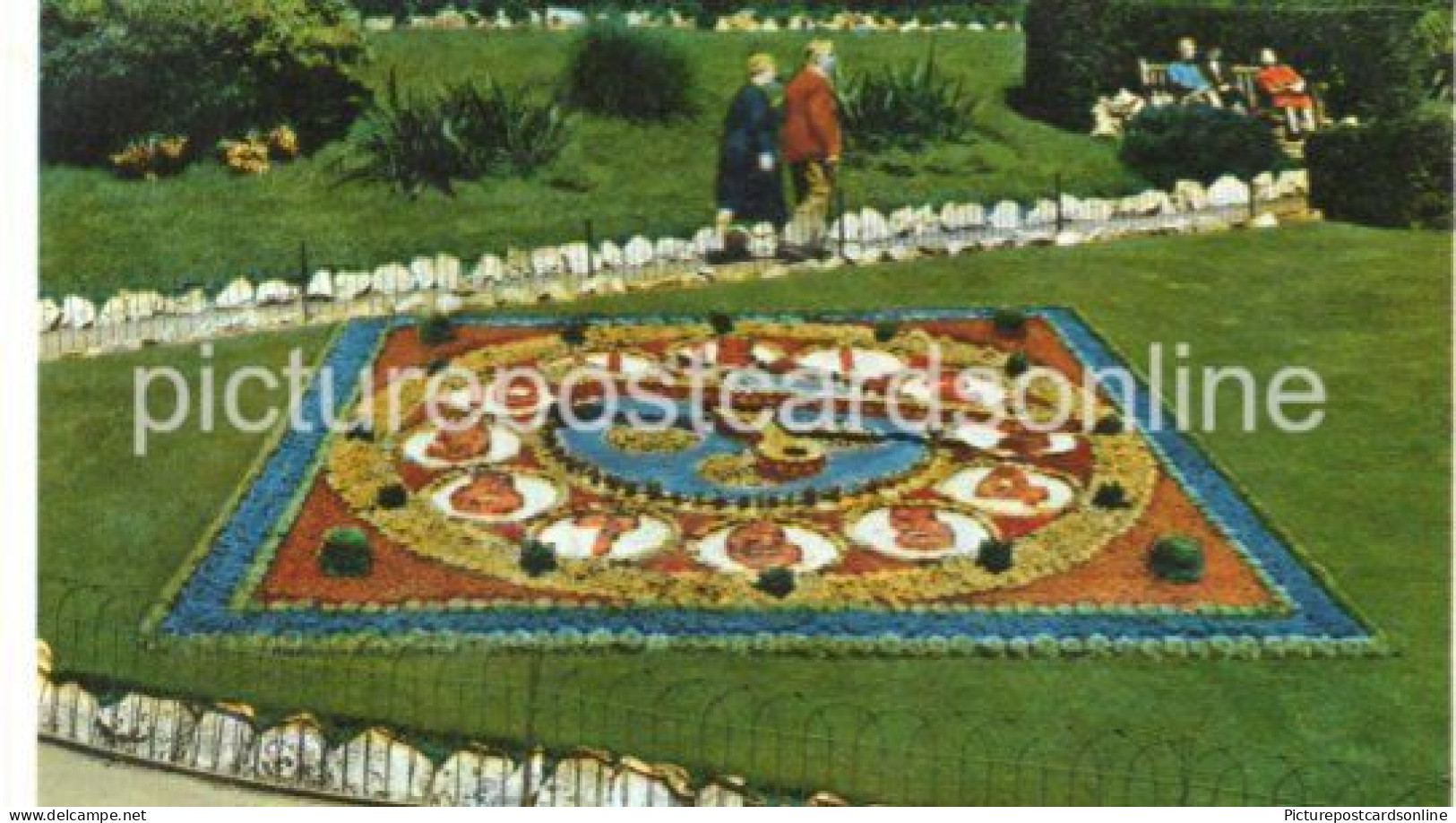 WEYMOUTH FLORAL CLOCK GREENHILL GARDENS OLD COLOUR POSTCARD DORSET TUCK - Weymouth