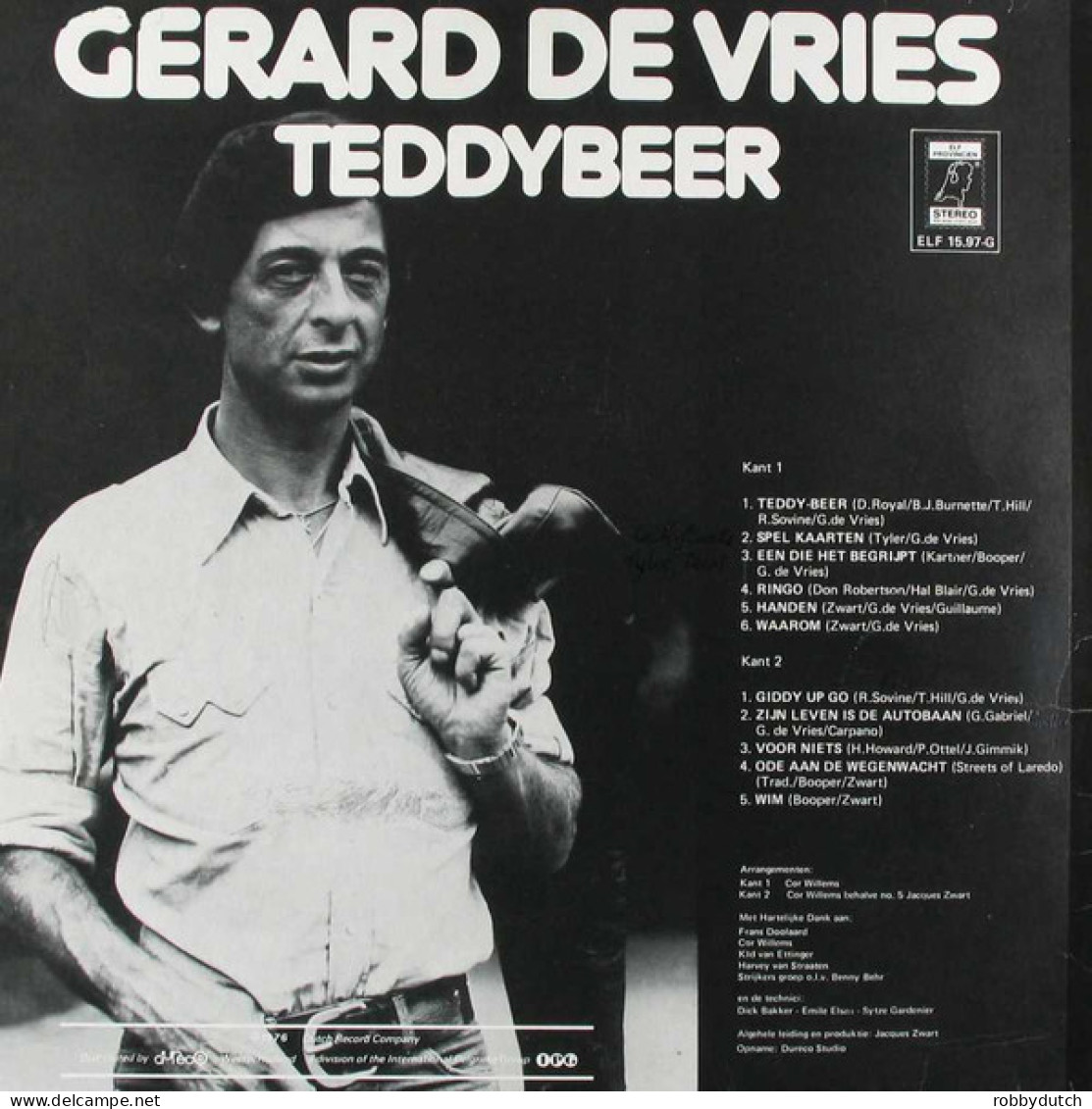 * LP *  GERARD DE VRIES - TEDDYBEER (Holland 1976) - Autres - Musique Néerlandaise