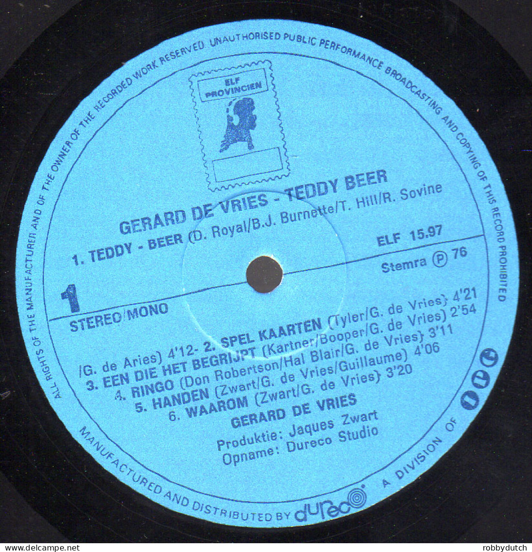 * LP *  GERARD DE VRIES - TEDDYBEER (Holland 1976) - Other - Dutch Music