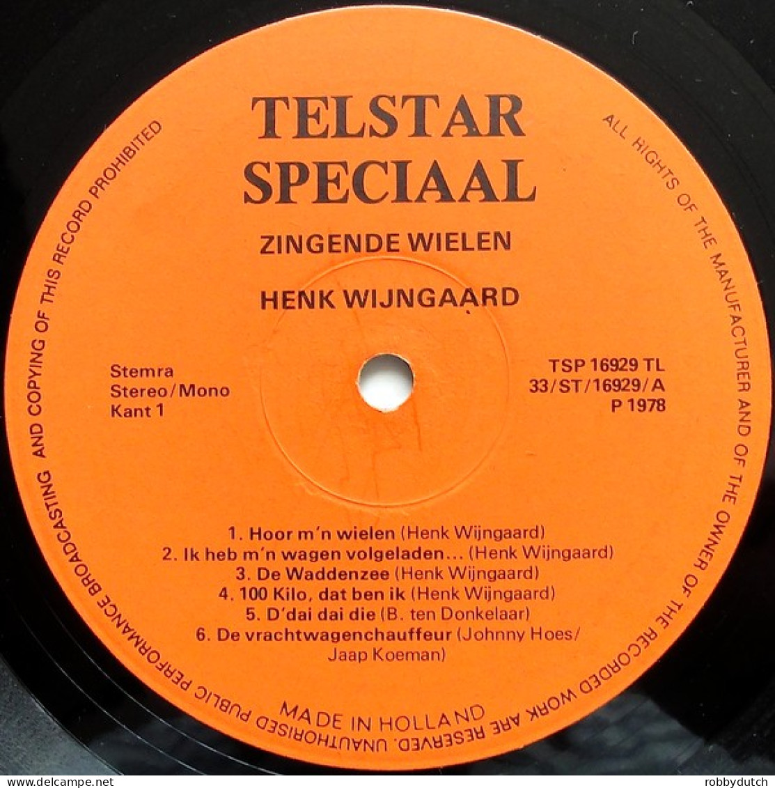 * LP *  HENK WIJNGAARD - ZINGENDE WIELEN (Holland 1978 EX!!) - Other - Dutch Music