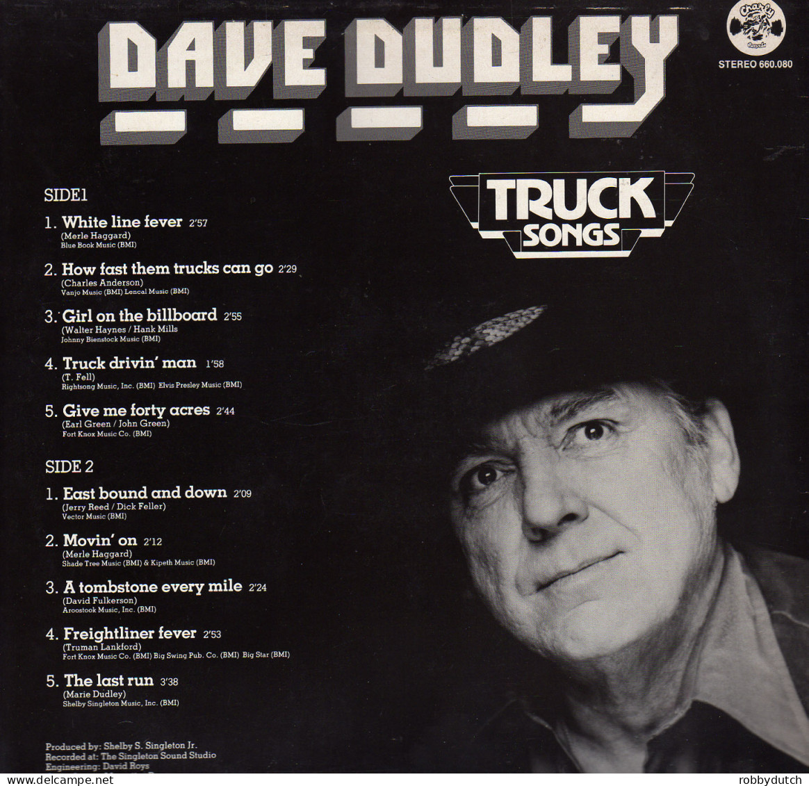 * LP * DAVE DUDLEY - TRUCK SONGS (Holland 1980) - Country & Folk