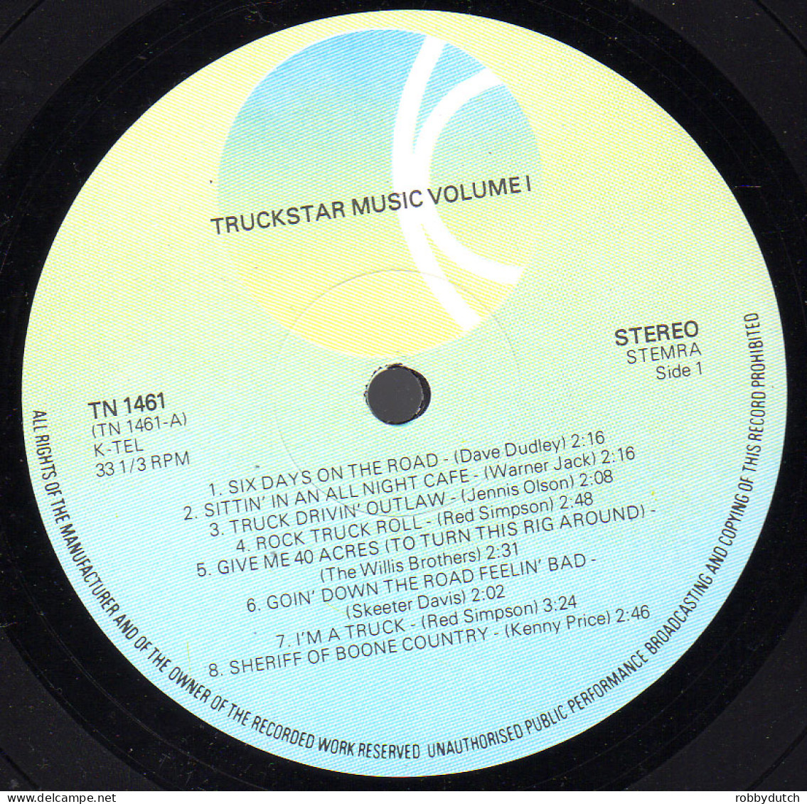 * LP * TRUCKSTAR MUSIC Vol.1 - VARIOUS ARTISTS (Holland 1980 EX-) - Country En Folk