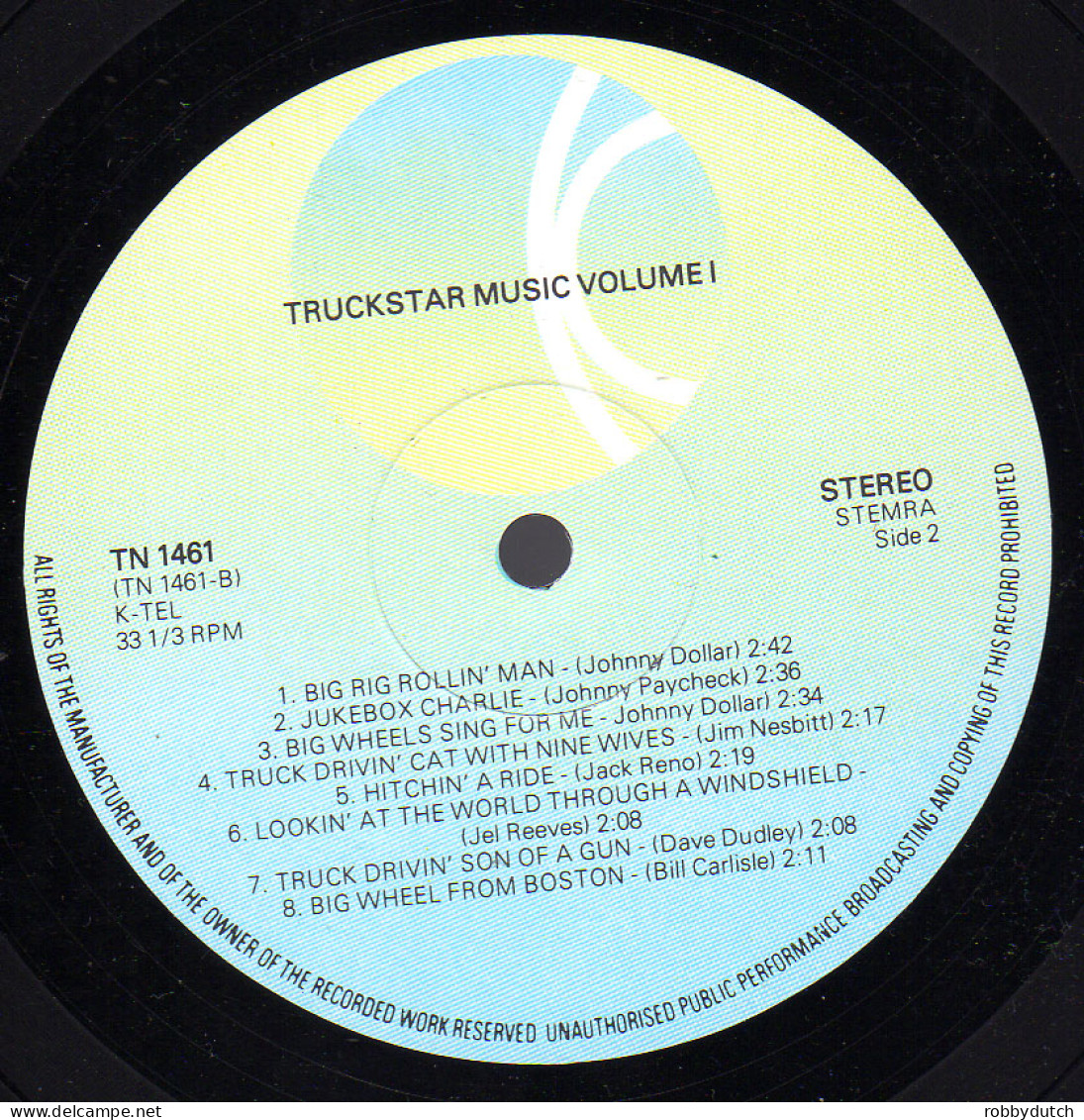 * LP * TRUCKSTAR MUSIC Vol.1 - VARIOUS ARTISTS (Holland 1980 EX-) - Country En Folk