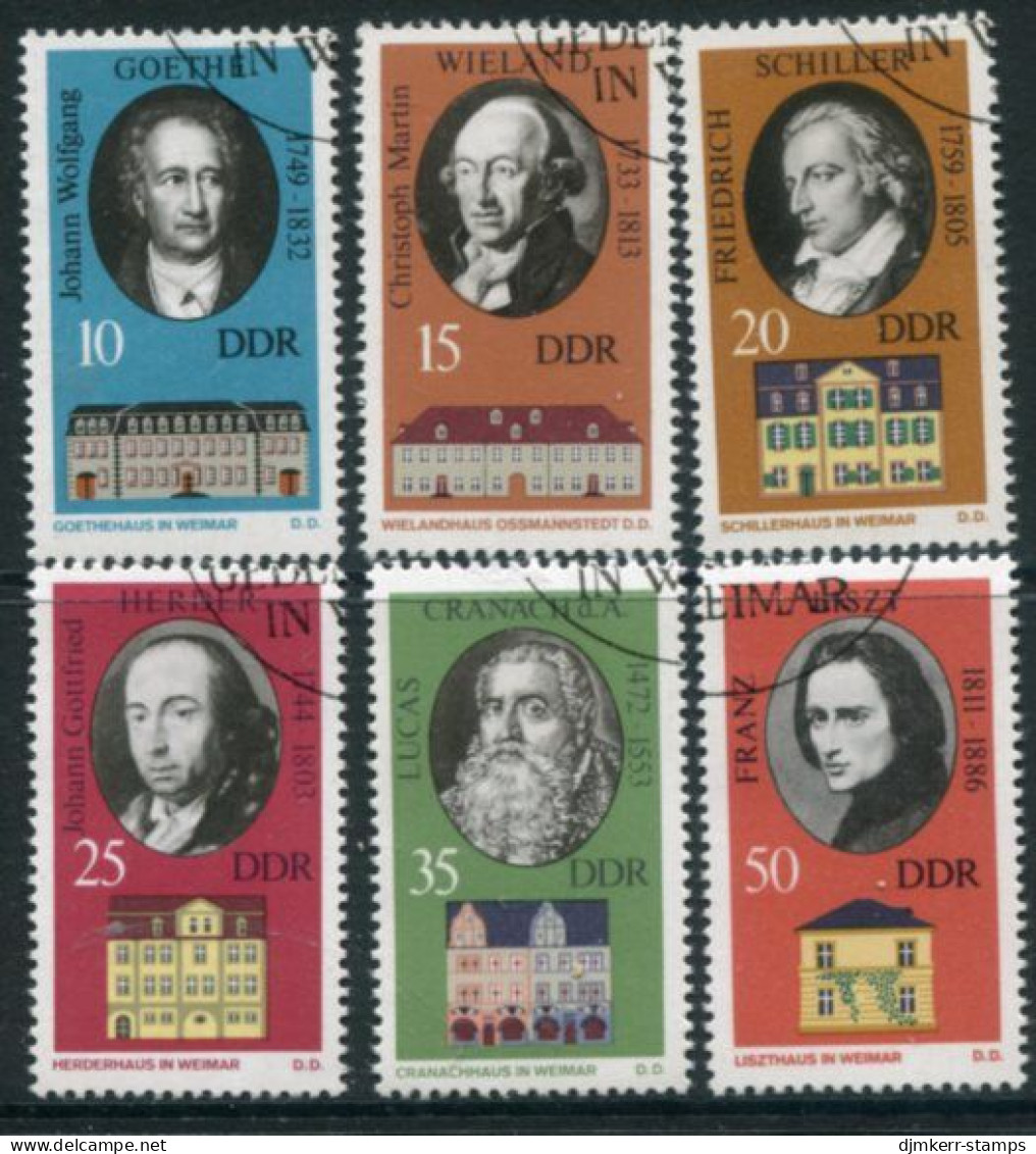 DDR / E. GERMANY 1973 Historic Houses In Weimar Used  Michel 1856-61 - Used Stamps