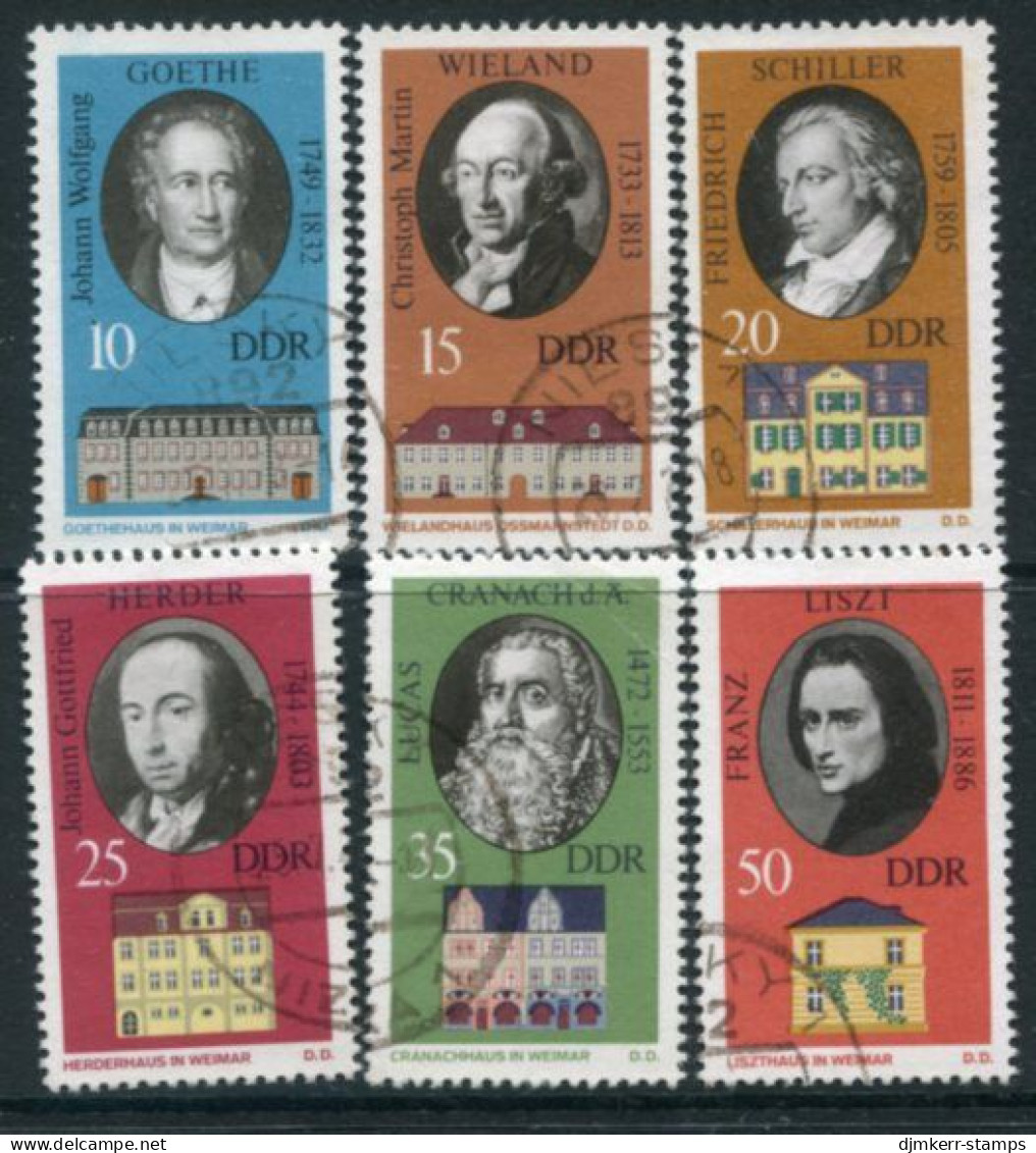 DDR / E. GERMANY 1973 Historic Houses In Weimar Used  Michel 1856-61 - Used Stamps
