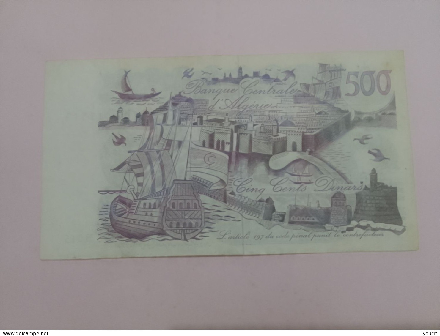 Billet De 500 Dinars Algerien 01/11/1970 - Algérie