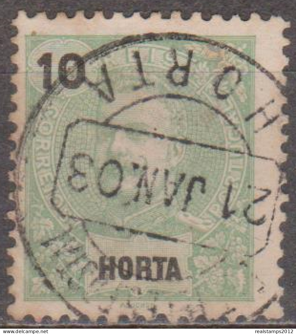 HORTA (Açores) - 1897,  D. Carlos I.   10 R.    D. 11 3/4 X 12   (o)  MUNDIFIL  Nº 15 - Horta