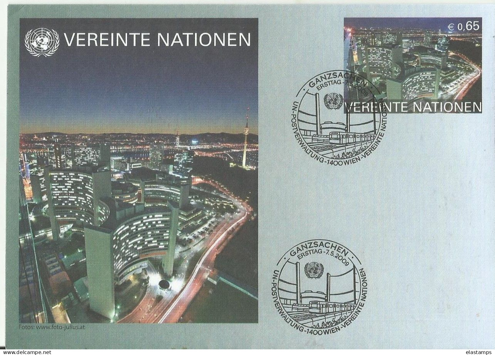 UNO WIEN  GS/CV 2009 - Storia Postale