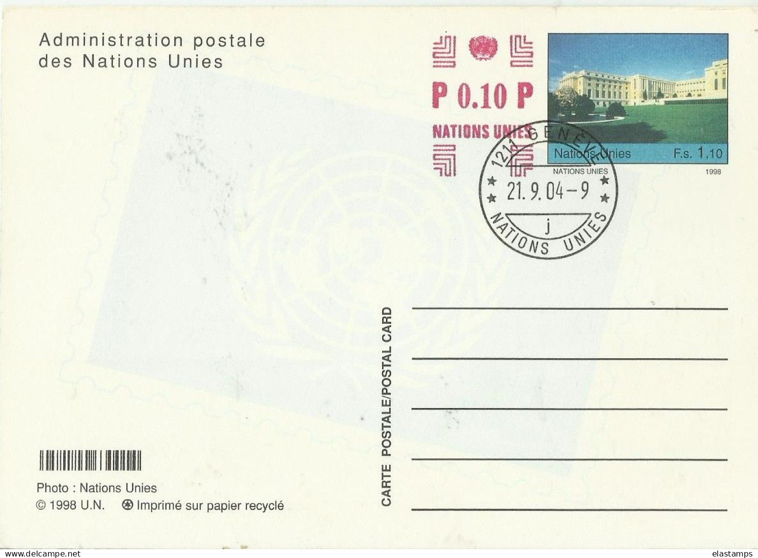 UNO GENF   GS  2004 - Storia Postale