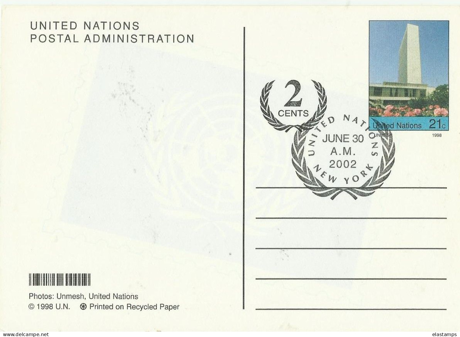 UNO  NY GS  2002 - Lettres & Documents