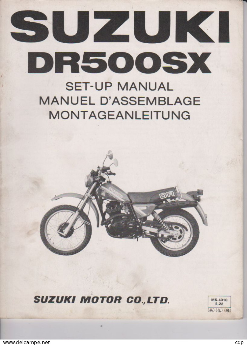 SUZUKI   Manuel DR500SX - Motorrad