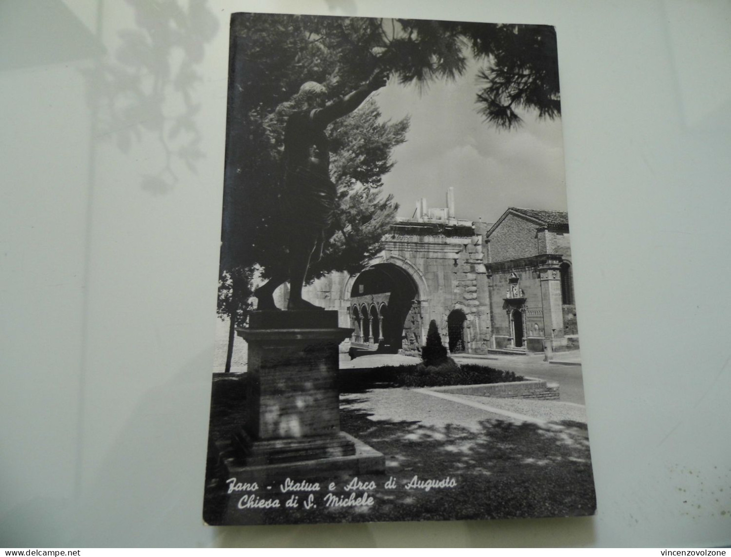 Cartolina Viaggiata "FANO Statua E Arco Dii Augusto - Chiesa Di S. Michele" 1953 - Fano