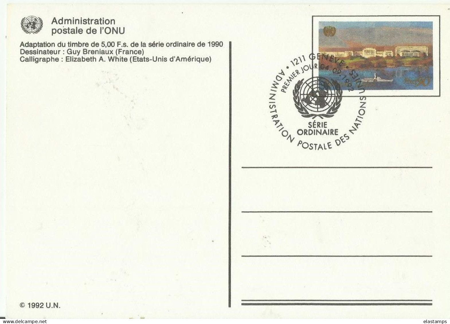 UNO GENF GS 1992 - Cartas & Documentos