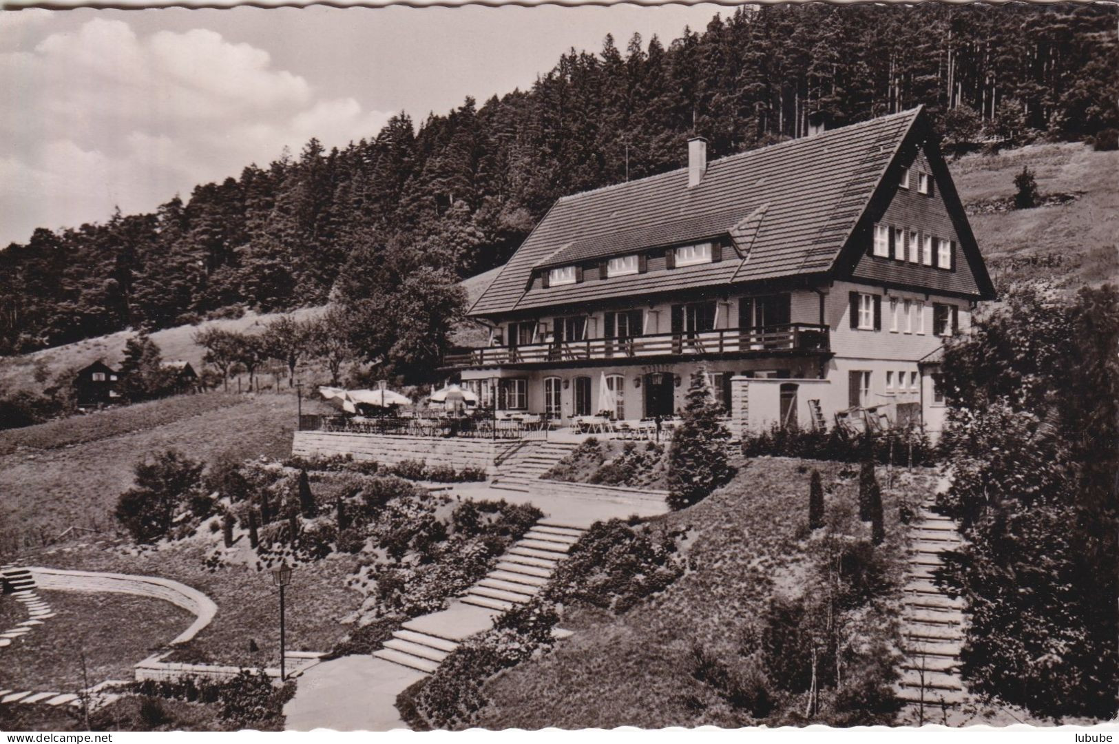 Alpirsbach Schwarzwald - Höhengaststätte Burghalde        Ca. 1950 - Alpirsbach