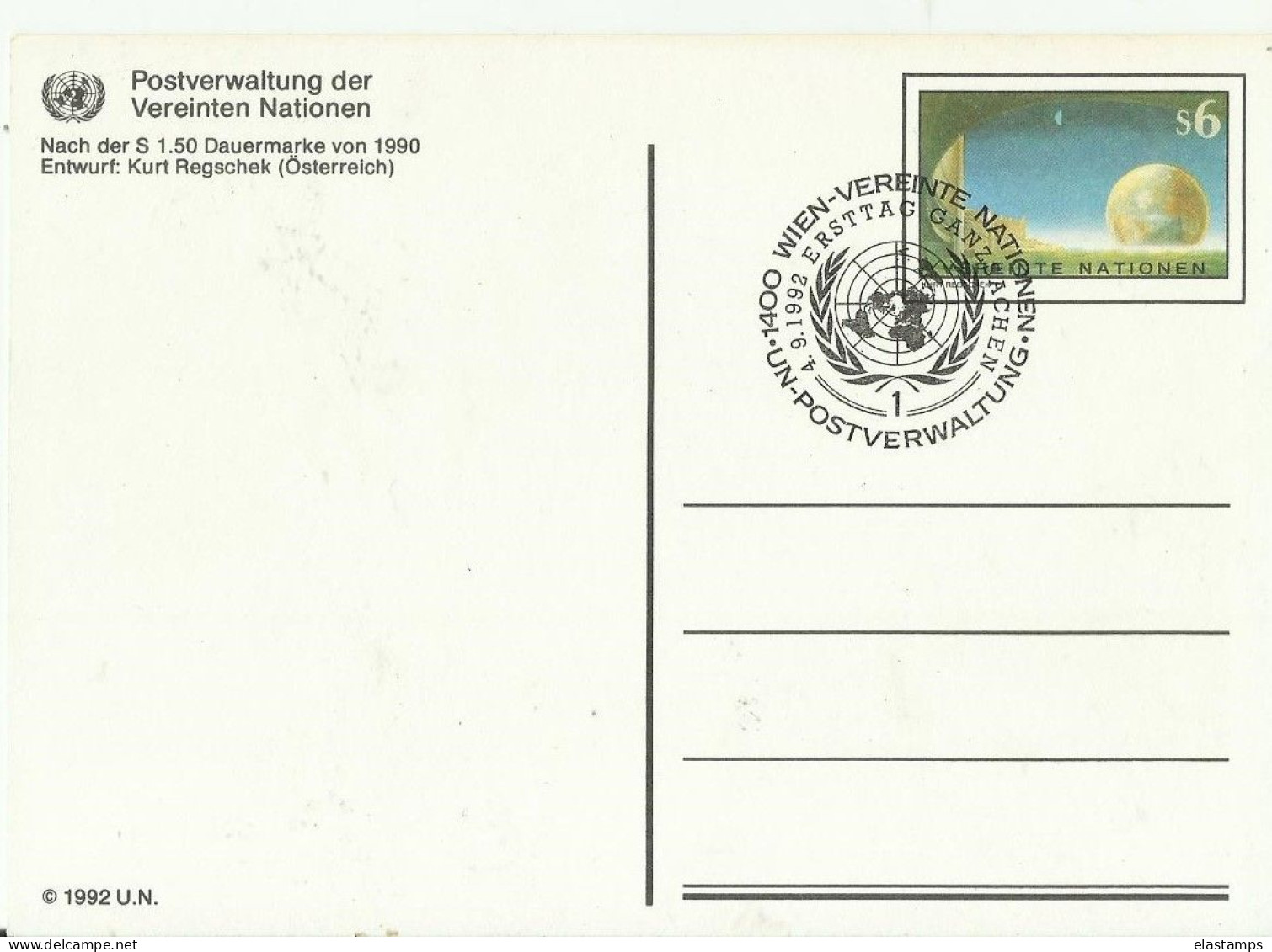 UNO WIEN  GS 1992 - Briefe U. Dokumente