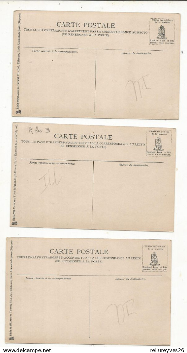 CPA ,Th. Illustr., Lot A.95. Lot De 3 Cartes ,anciennes , Signé  A. Asti , Ed. Raphaêl Tuck - Asti