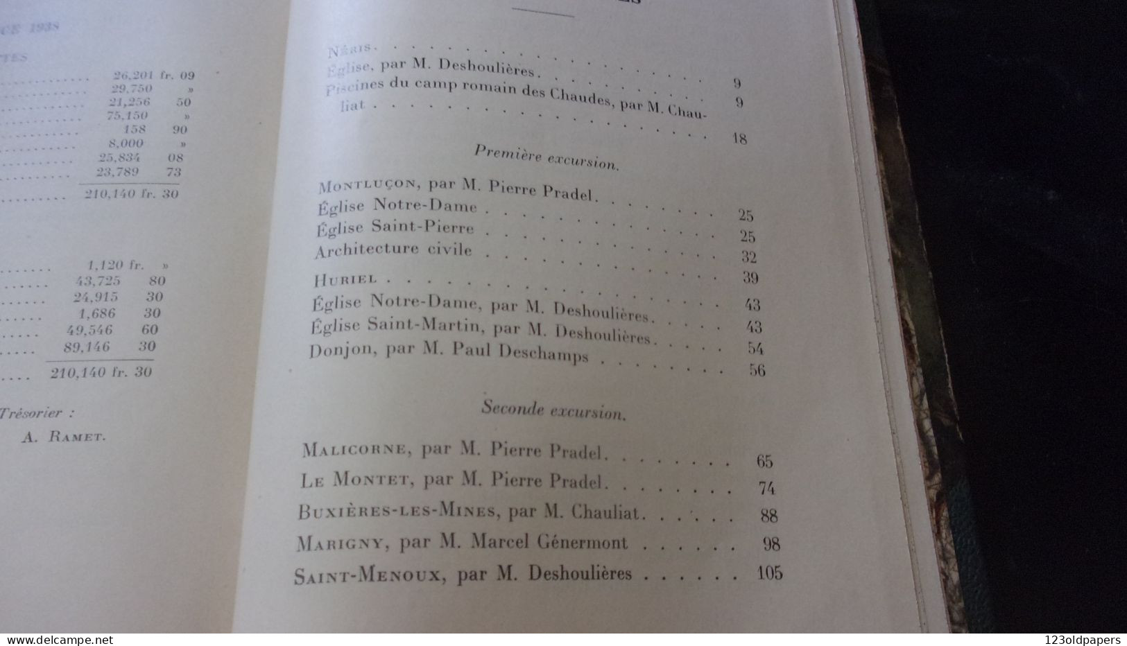 RELIURE CONGRES ARCHEOLOGIQUE DE FRANCE - 'ALLIER EN 1938