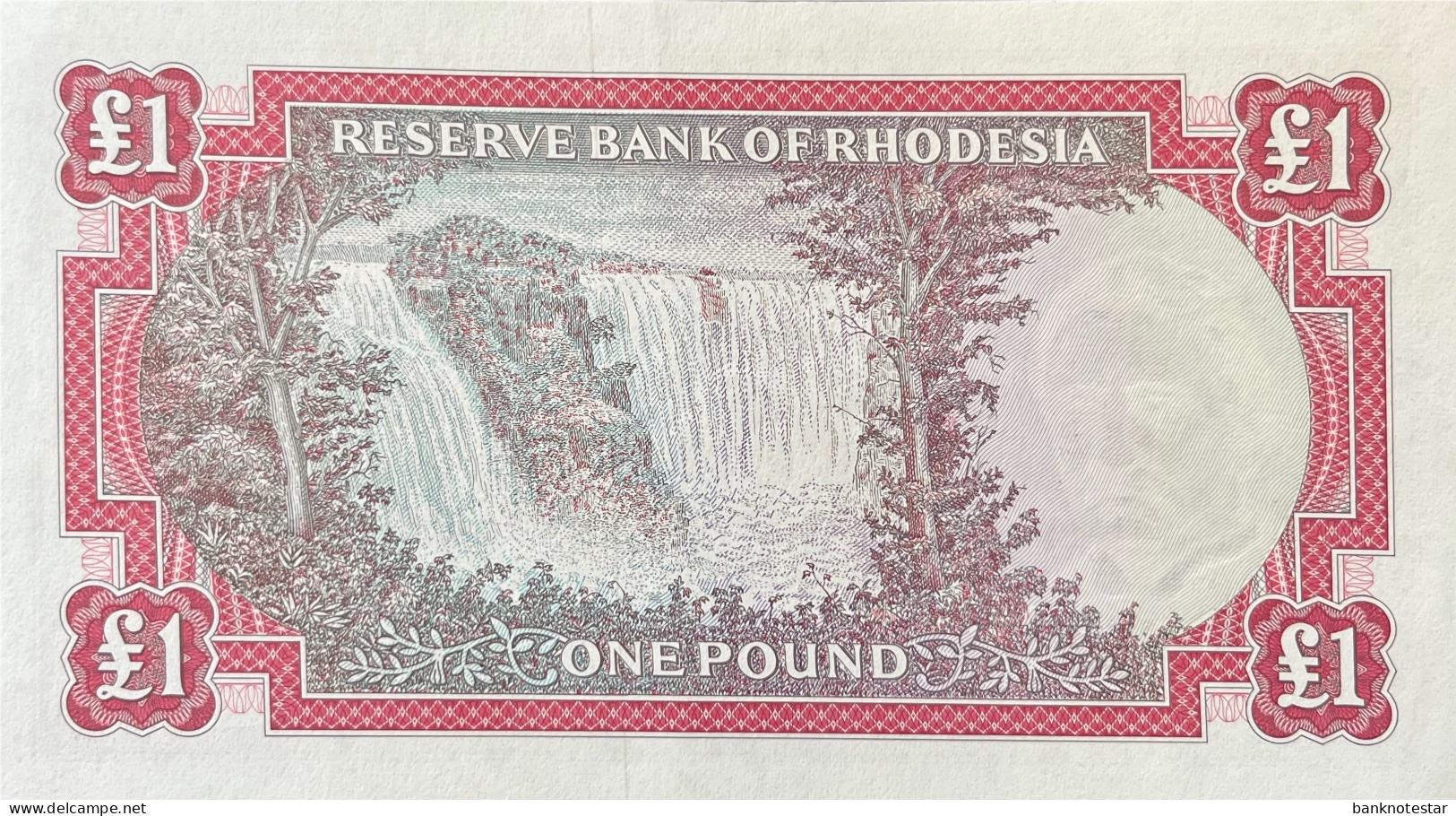 Rhodesia 1 Pound, P-28d (14.10.1968) - About Uncirculated - RARE - Rhodesië