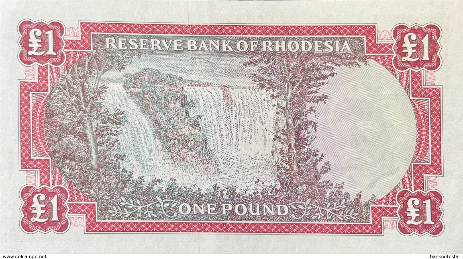 Rhodesia 1 Pound, P-28d (14.10.1968) - About Uncirculated - RARE - Rhodesia