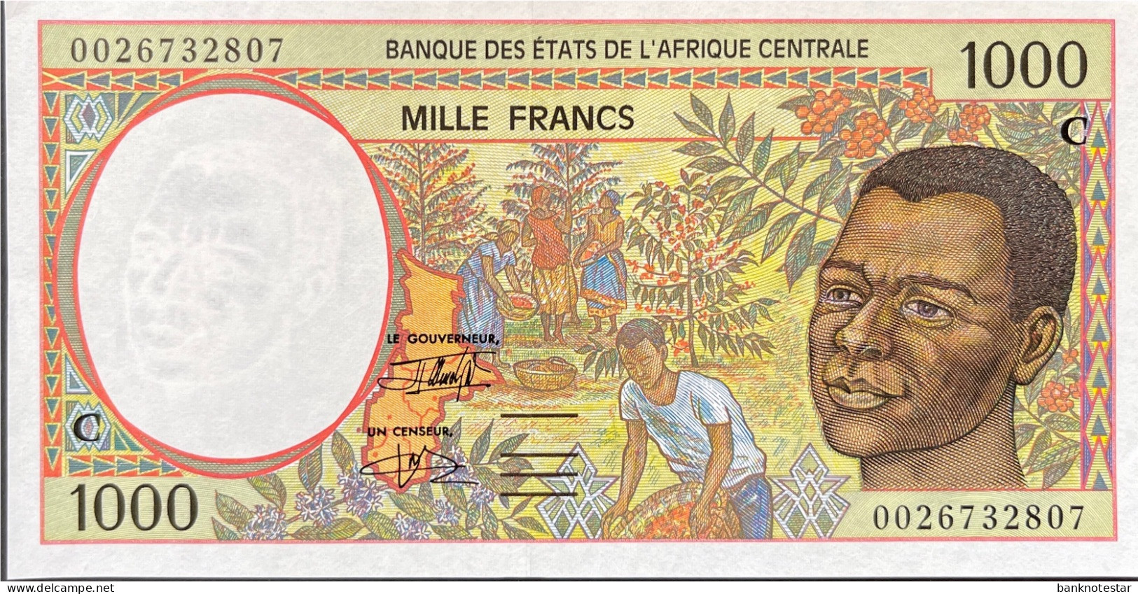 Central African States 1.000 Francs, P-102Cg (2000) - UNC - Congo Issue - Zentralafrikanische Staaten