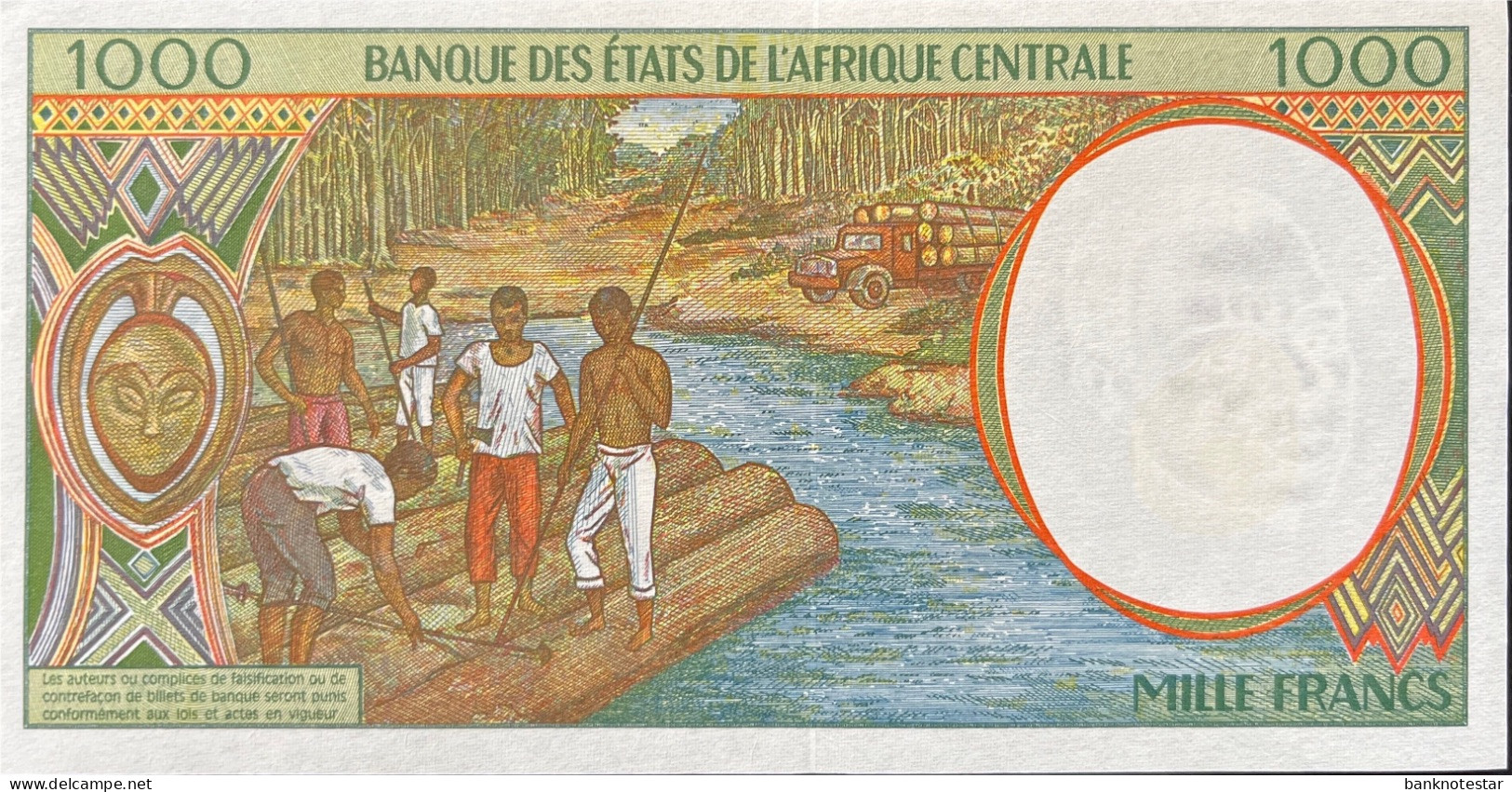 Central African States 1.000 Francs, P-102Cg (2000) - UNC - Congo Issue - Zentralafrikanische Staaten