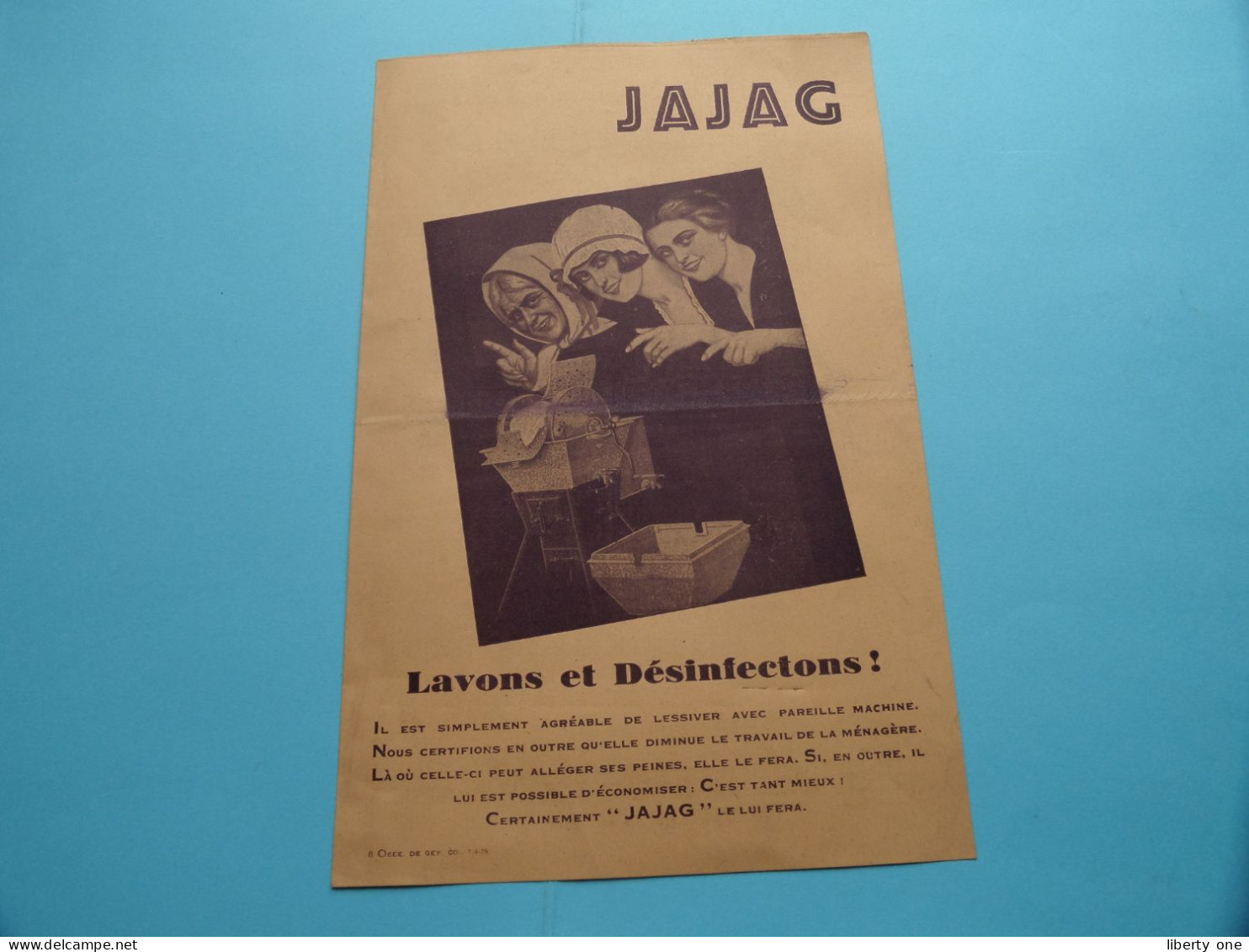 JAJAG ( Lavons Et Désinfections ) J. A. JOHN A.-G. Erfurt ( Depliant / Folder ) 1929 ( Zie/Voir Scan ) ! - Werbung