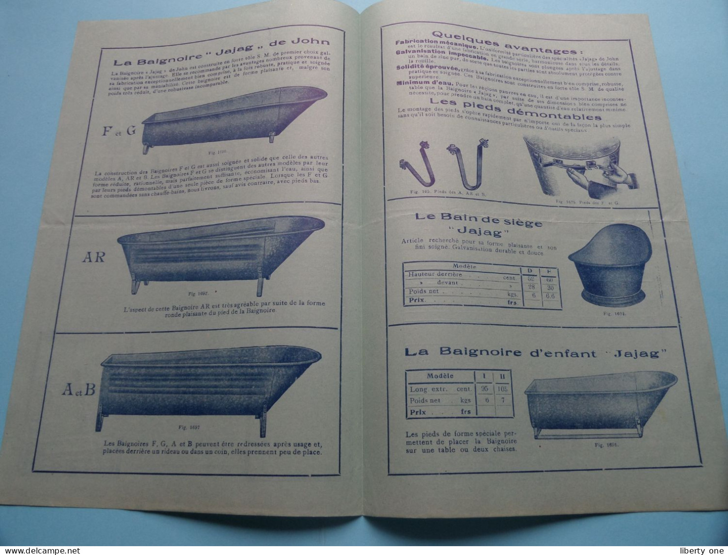 JAJAG ( La Santé Par Le Bain ) J. A. JOHN A.-G. Erfurt ( Depliant / Folder ) Imp. Mertens ( Zie/Voir Scan ) ! - Werbung