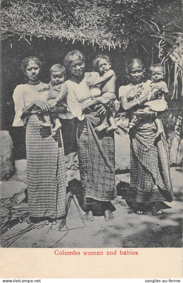 CPA ASIE COLOMBO WOMEN AND BABIES - Sri Lanka (Ceylon)