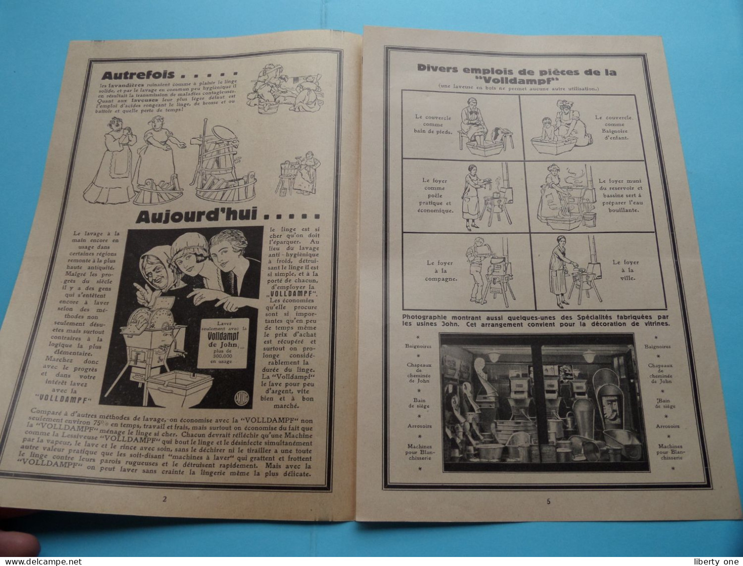 La Machine à Laver De John VOLLDAMPF Est La Plus Populaire ( Depliant / Folder ) 1926 ( Zie/Voir Scan ) ! - Publicidad