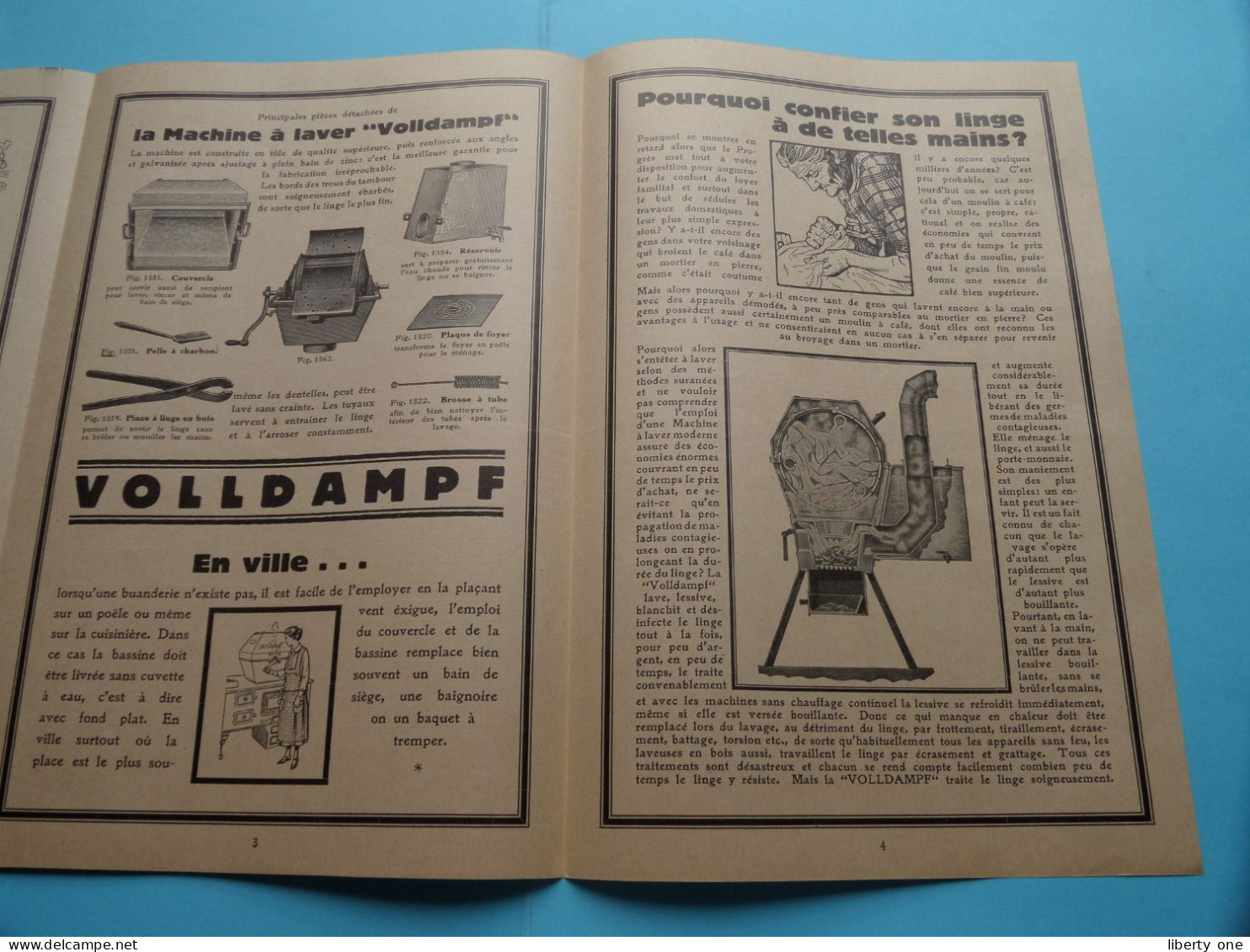 La Machine à Laver De John VOLLDAMPF Est La Plus Populaire ( Depliant / Folder ) 1926 ( Zie/Voir Scan ) ! - Pubblicitari