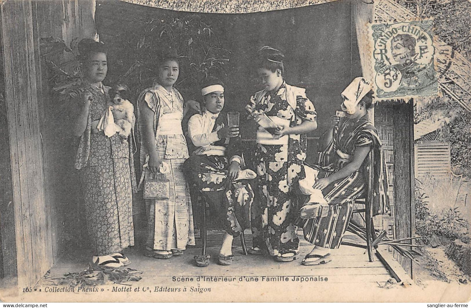 CPA ASIE SCENE D'INTERIEUR D'UNE FAMILLE JAPONAISE - Vietnam