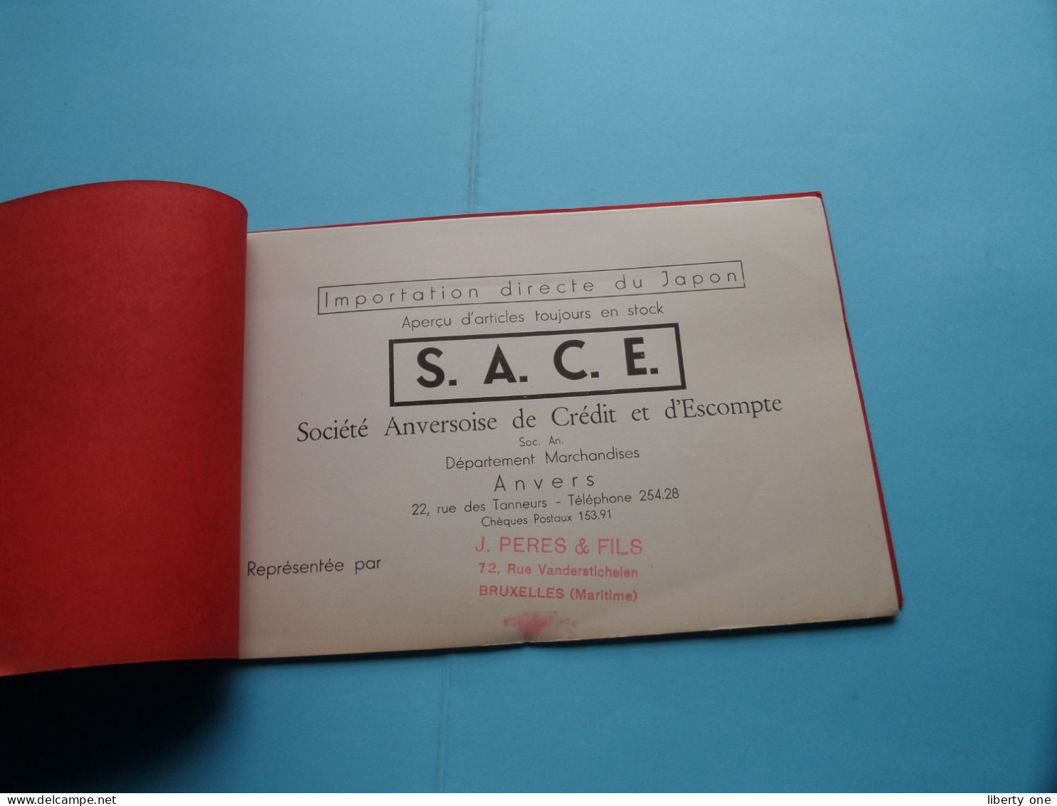 S.A.C.H.E. Rue Des Tanneurs 22 > ANVERS Import De JAPON > J. Peres Bruxelles ( Folder ) 19 Pag. ( Zie/Voir Scan ) ! - Publicidad