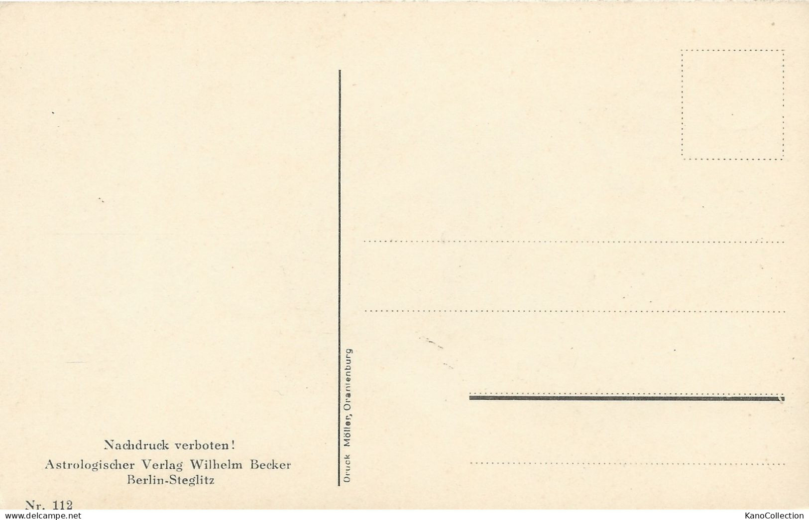 Sternzeichen Zwillinge, Scherenschnittkarte Astrologischer Verlag Wilhelm Becker Berlin-Steglitz, Nicht Gelaufen - Silhouettes