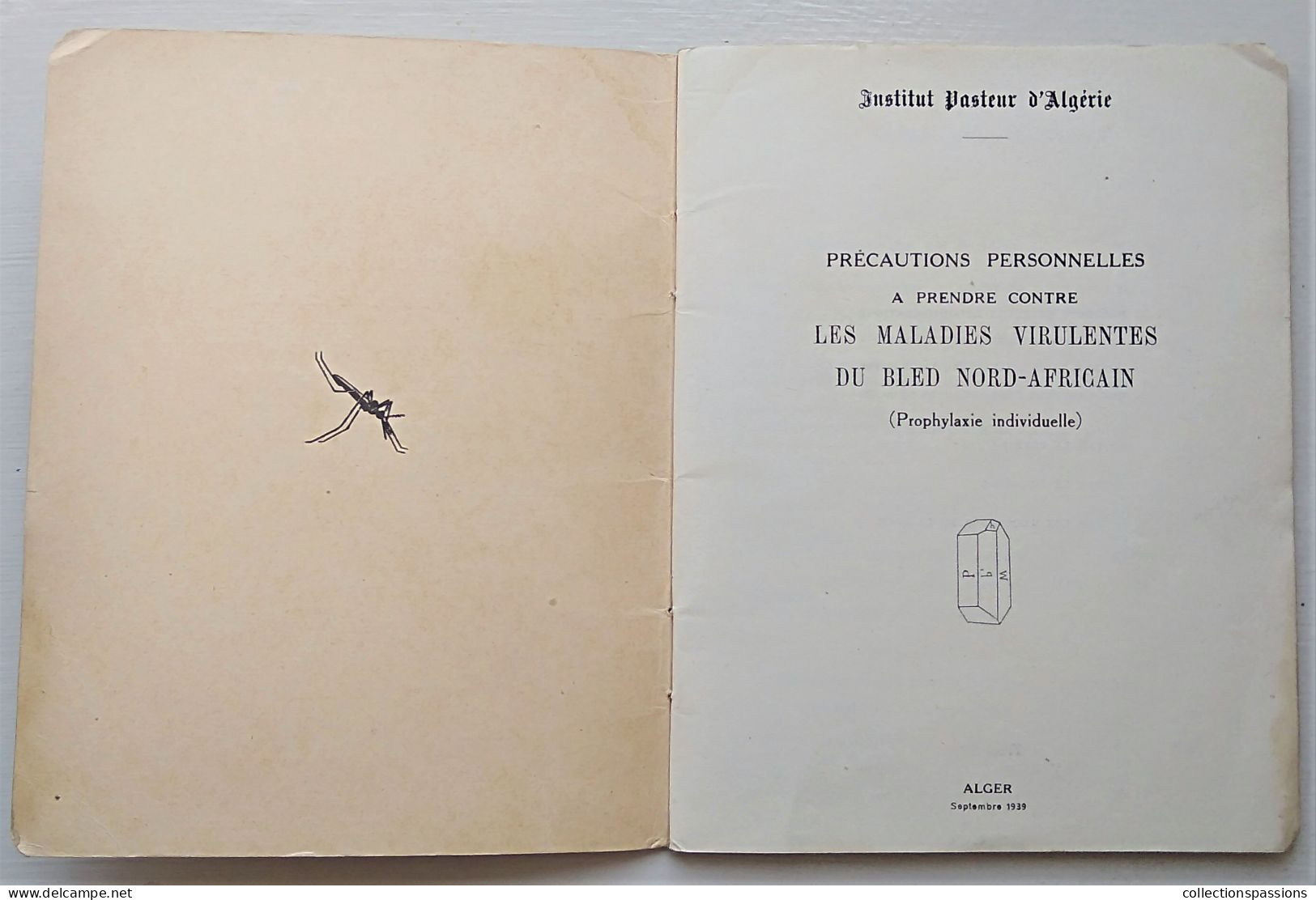 - Livret. Institut Pasteur D'Algérie. Les Maladies Virulentes Du Bled Nord Africain - - Andere & Zonder Classificatie